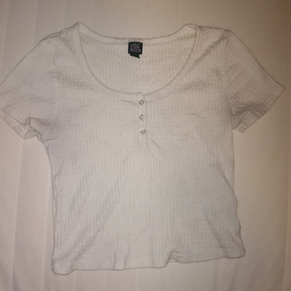 White crop top
